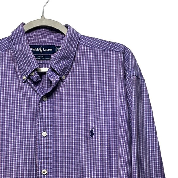 Ralph Lauren Button Down Mens Shirt XL‎ Checkered Print Button Down Shirt - Picture 1 of 4